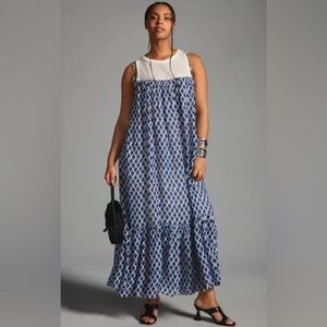 Anthropologie Twofer Maxi Dress Sz L Shorts